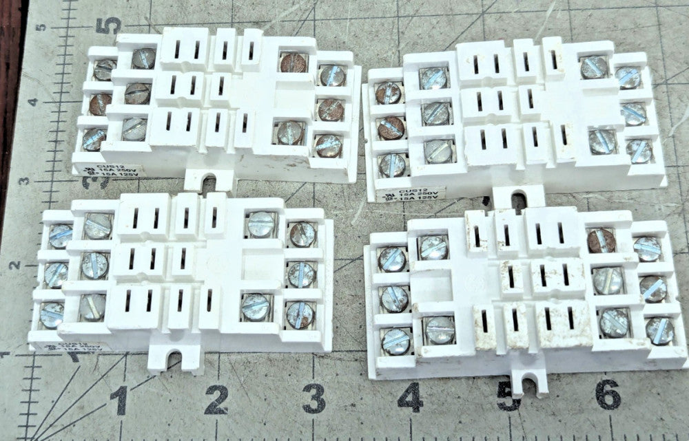 (4) 11 Pin Relay Socket Base 10A /250V 15A/125V CURTIS CUS12 MILITARY ISSUE[OF12