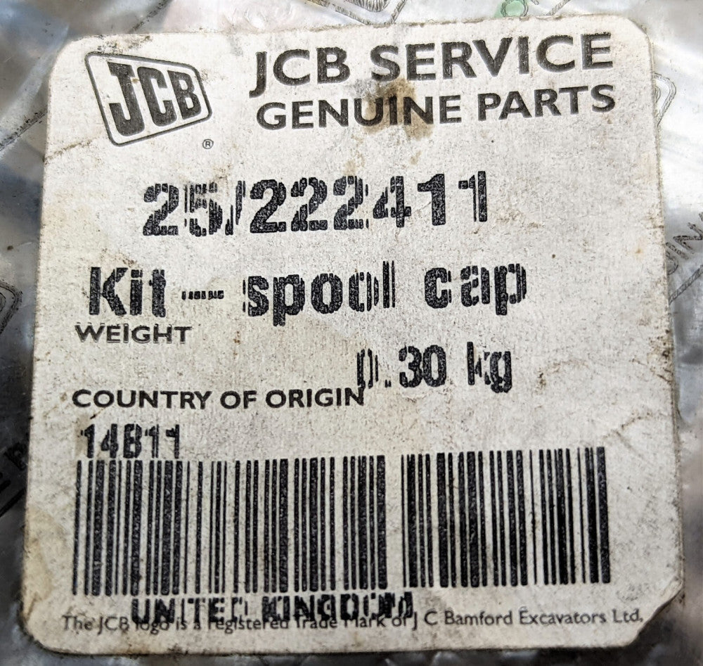JCB 25/222411 Kit-spool cap 214E / 3CX 14’ [OF11]