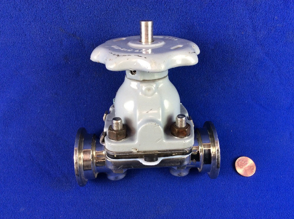 ITT DIA-FLO 1" DIAPHRAGM VALVE 1-1/2" TRI-CLAMP CONNECT polished body