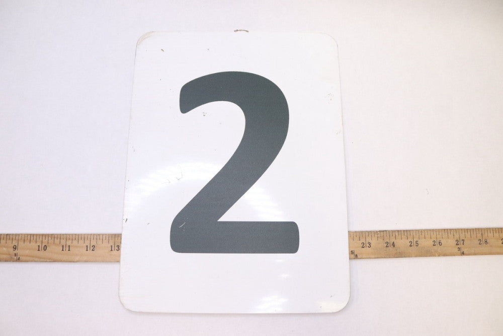 Number 2 Sign Aluminum 12" x 9"