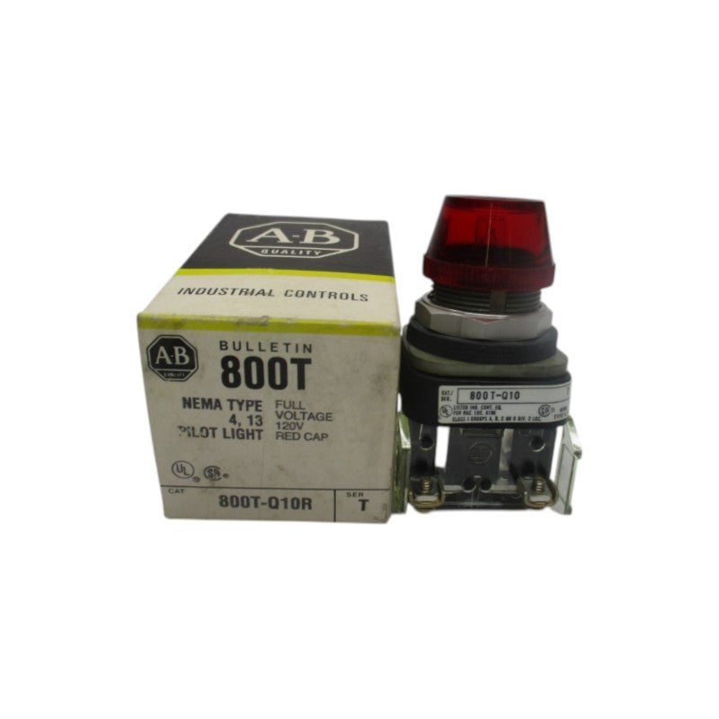 ALLEN BRADLEY 800T-Q10R SER. T 120V (BK/YL) NSMP