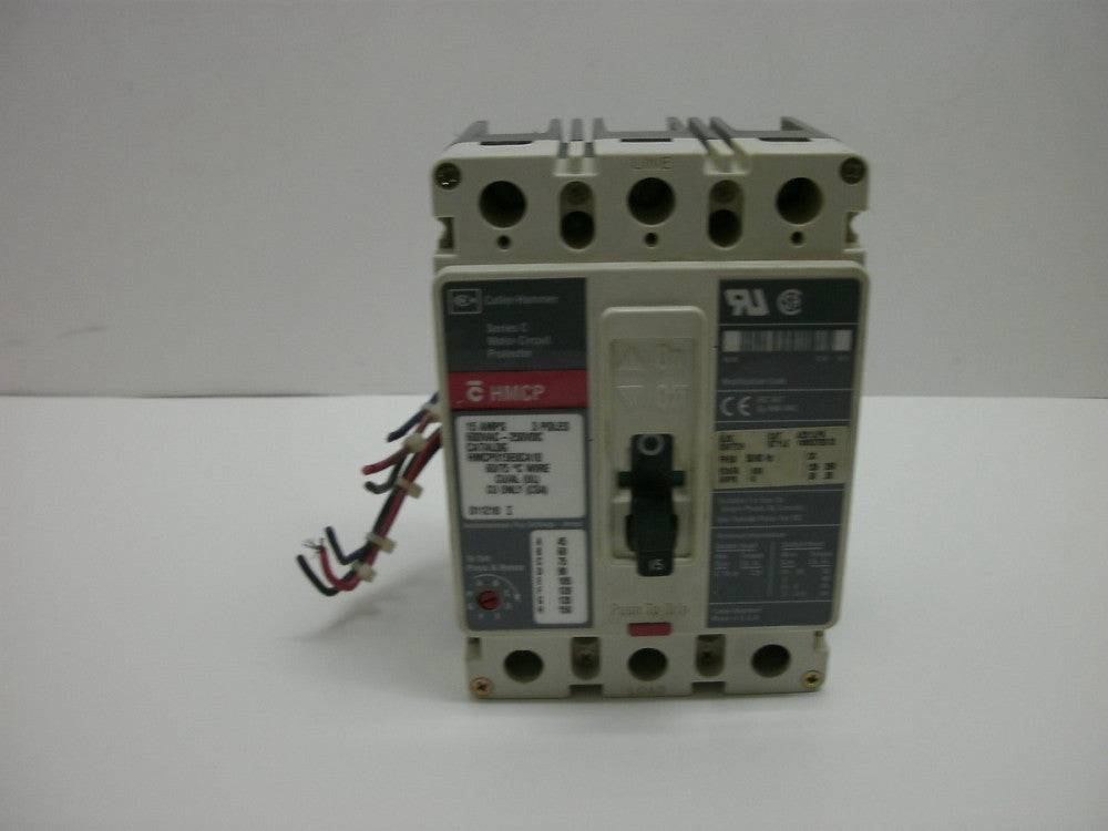 CUTLER-HAMMER HMCP015E0CA10 SER C MOTOR PROTECTOR CIRCUIT BREAKER 15A 3P 600VAC