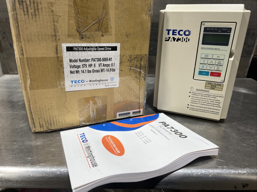 NOS SURPLUS TECO-WESTINGHOUSE AC INVERTER PA7300-5005-N1 ADJUSTABLE SPEED DRIVE