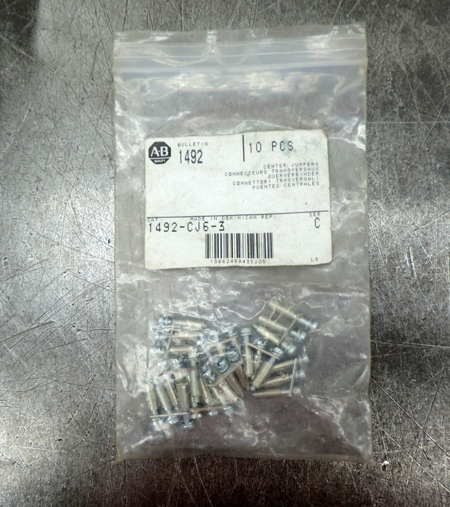 Allen Bradley 1492-CJ6-3  Series C Center Jumpers Pack of (27)  / 9 Sets of 3
