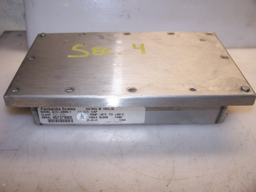 FAIRBANKS ACC-2000-1 SCALE SMART SECTIONAL CONTROL BOX nMAX 10,000 
