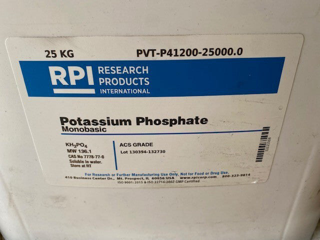 Potassium Phosphate, Monobasic, ACS Grade, 25 KG, P41200-25000.0