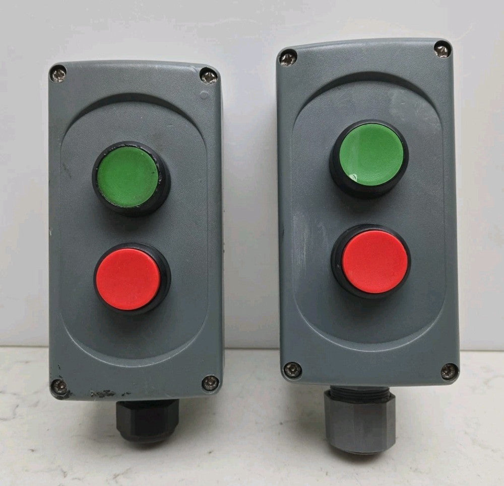 2 Pack Abb MEP2-0 Pushbutton Enclosure Control Box With Buttons See Pictures 