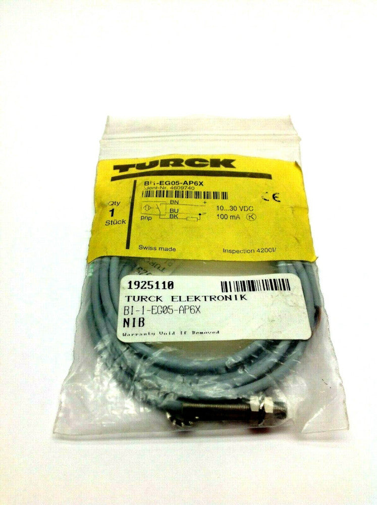 Turck BI-1-EG05-AP6X Inductive Sensor 10-30VDC 100mA