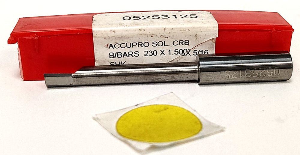 ACCUPRO GROOVE CARBIDE CUTTING BORING BAR .230" X 1.500" 5/16" SHANK 052523125