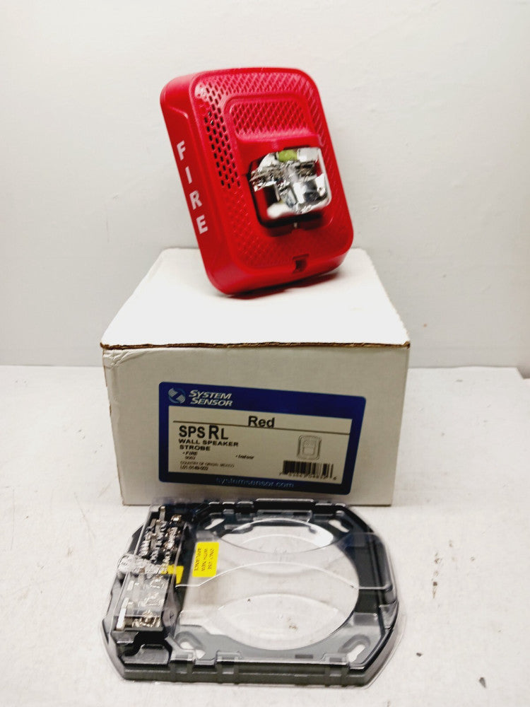 NEW SYSTEM SENSOR SPS-RL RED WALL SPEAKER AND STROBE FIRE