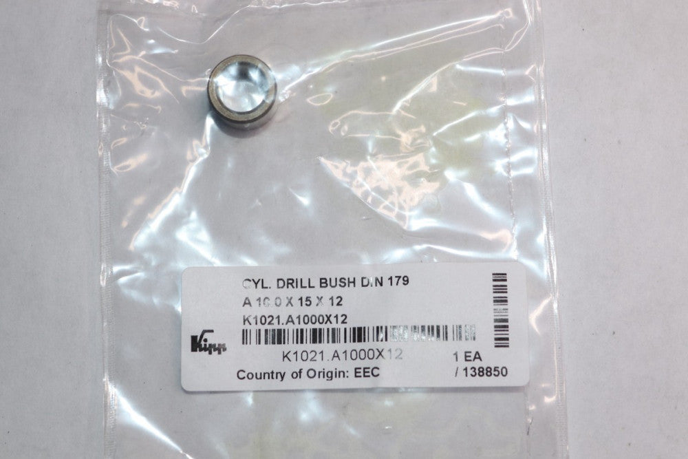 Kipp Cylindrical Drill Bush 10mm x 15mm x 12mm DIN179