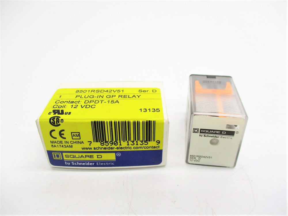 SQUARE D 8501RSD42V51 SER. D 12VDC NSMP