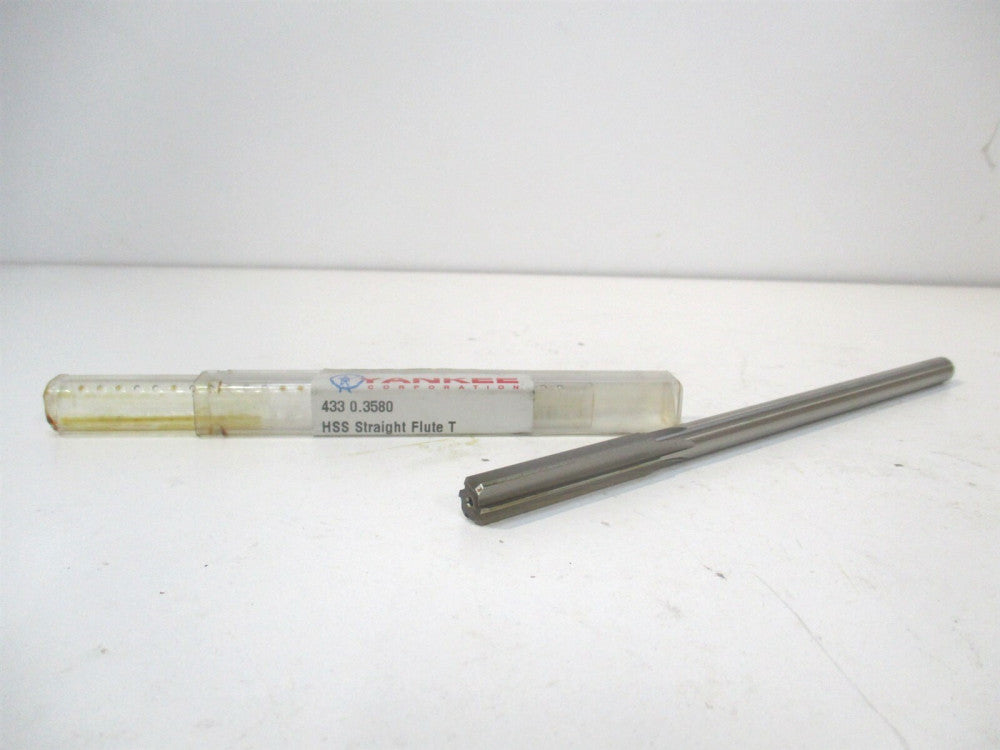 Yankee (433-0.3580) 11/32" x 1-3/4" x 7" OAL Cobalt RH Straight Chucking Reamer 