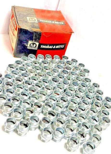 THOMAS & BETTS  1/2" COUPLINGS LOT OF 108 RAINTIGHT, TABOLITE FINISH, STEEL 5120