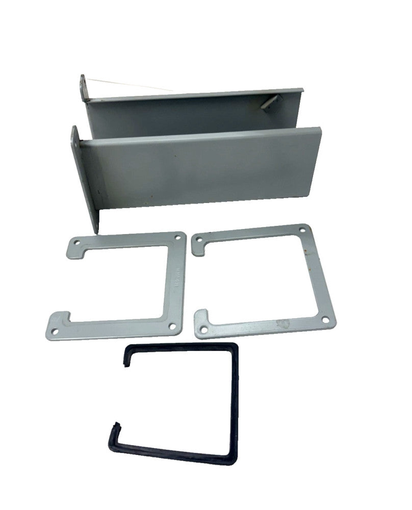 HOFFMAN TELESCOPE FITTING LAY IN HINGED COVER  4X4"  STEEL F44LA