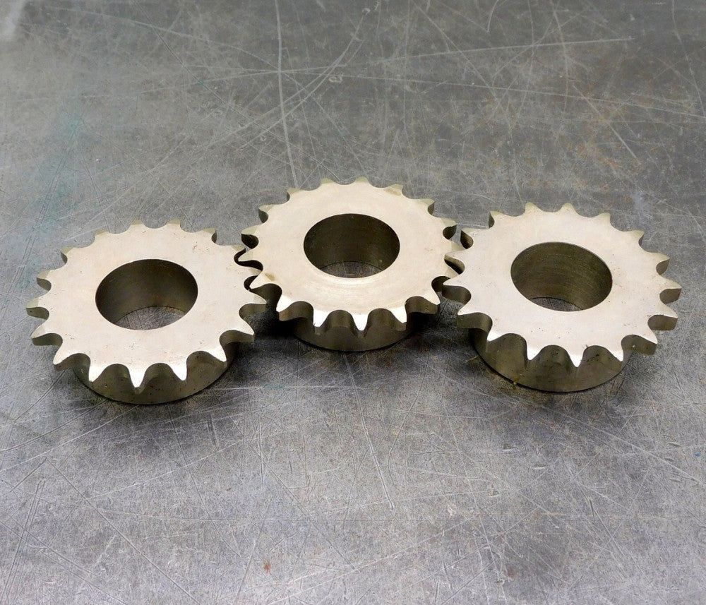 Martin 40B17 Roller Chain Sprocket 1-1/4" Bore #40 17 Teeth Lot of Three (3)