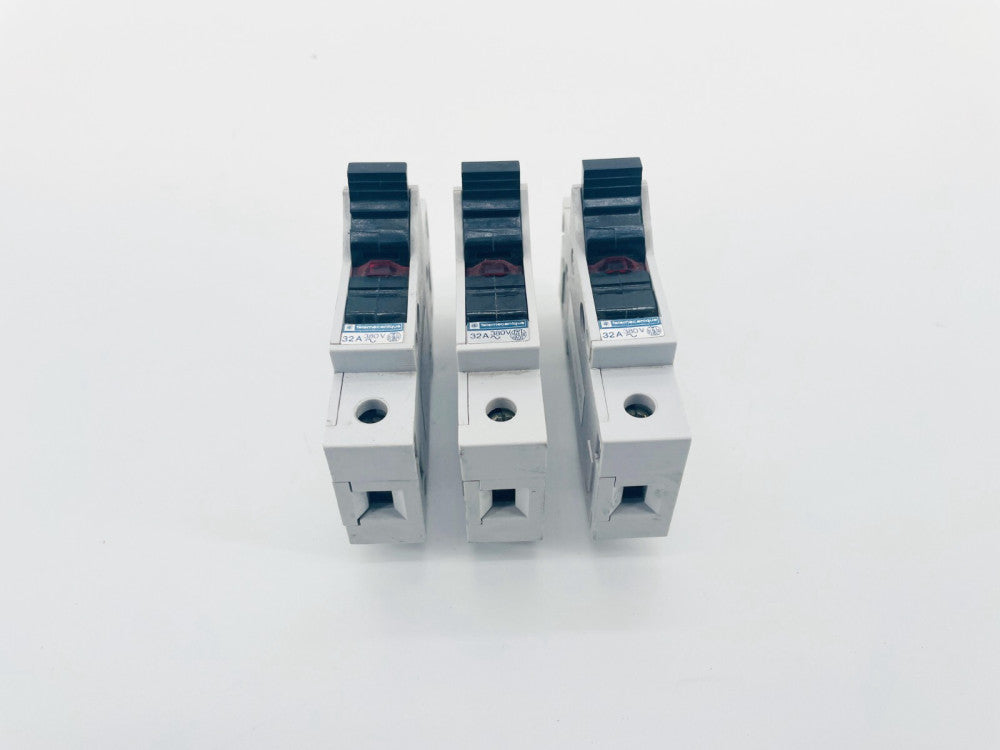 Lot of 3 New Telemecanique DF6-AB10 Terminal Block Fuse Holder 32A 380V
