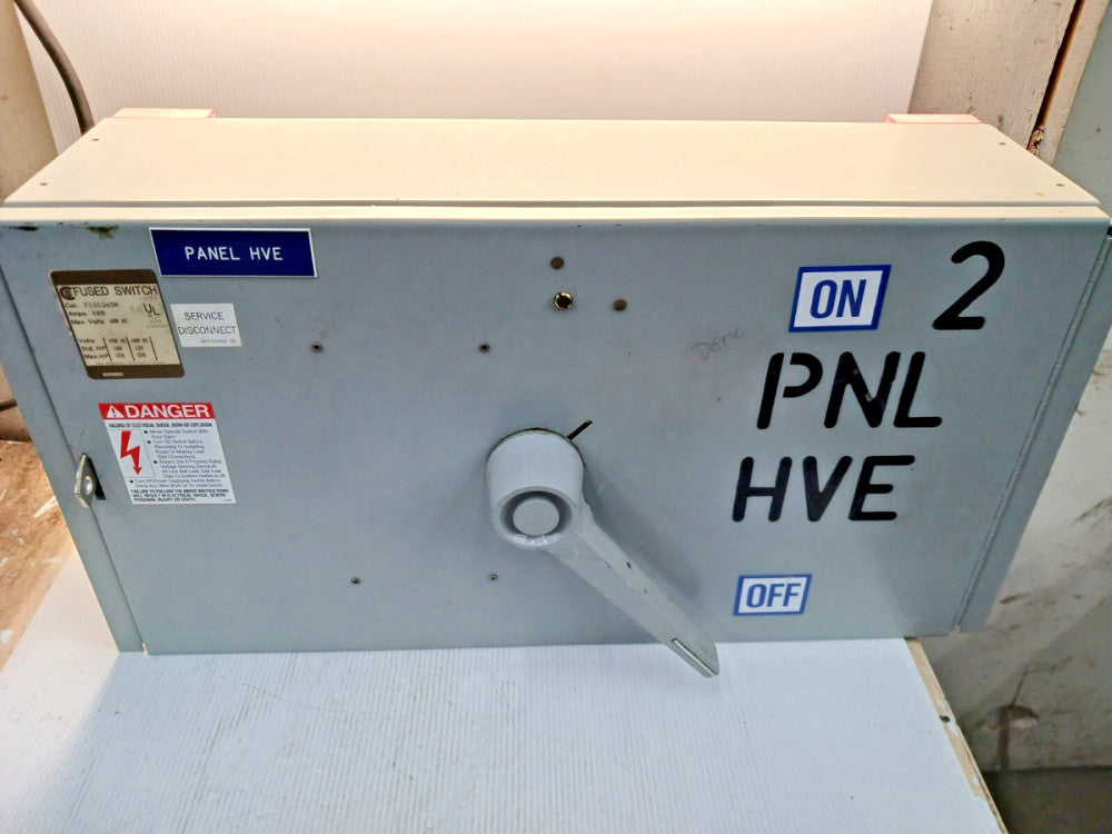 Challenger FCSC365R Fusible PanelBoard Switch 400 Amp 600 Vac 250 HP @ 480 Vac