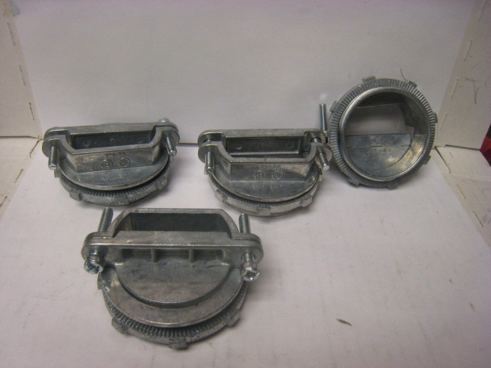 4 Bridgeport 676-DC2, 2", Die-Cast, 2-Screw Strap, Cable Connector, 4pc