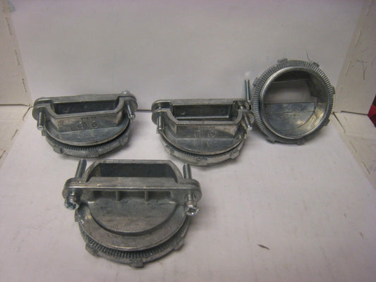 4 Bridgeport 676-DC2, 2", Die-Cast, 2-Screw Strap, Cable Connector, 4pc