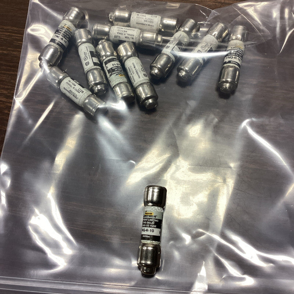 Bussmann FNQ-R-10 FNQR10 600Vac Fuses Limitron TIME DELAY Fuses, Lot Of 11