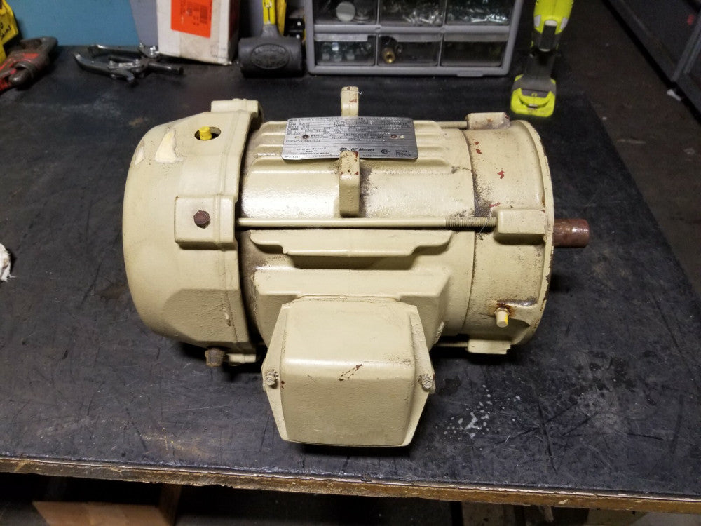 GE 3 HP ELECTRIC AC MOTOR 460 VAC 1765 RPM 182TC FRAME 3 PHASE E9889