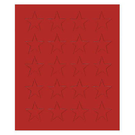 Magna Visual Fi-523 Magnetic Stars,3/4 In. W,Red,Pk20