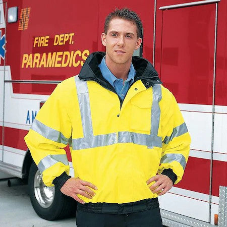 Occunomix Lux-Tjbj-Yxl Jacket, Polyester, Class 3 R, Yellow, Xl