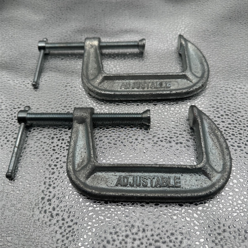 C-Clamp 3in Adjustable #1430 Deep Throat Vintage (Lot of 2)