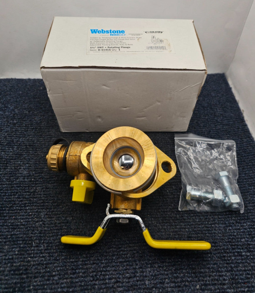 Webstone  H-51415: 1 1/4 SWT X Rotating Flange Isolator w/Rotating Flange