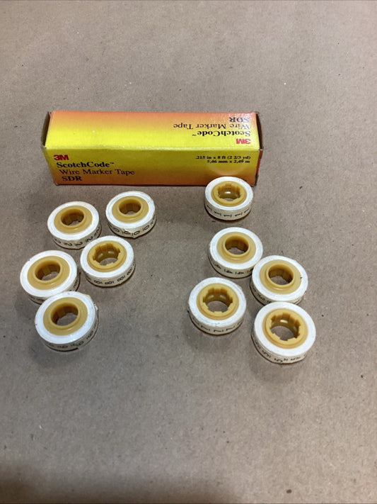3M SDR-OR ScotchCode Wire Marker Tape Refill Roll, 10 Pack. 