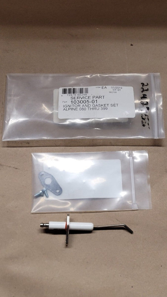 Burnham 103005-01 Ignitor and Gasket Set Alpine 080 thru 399