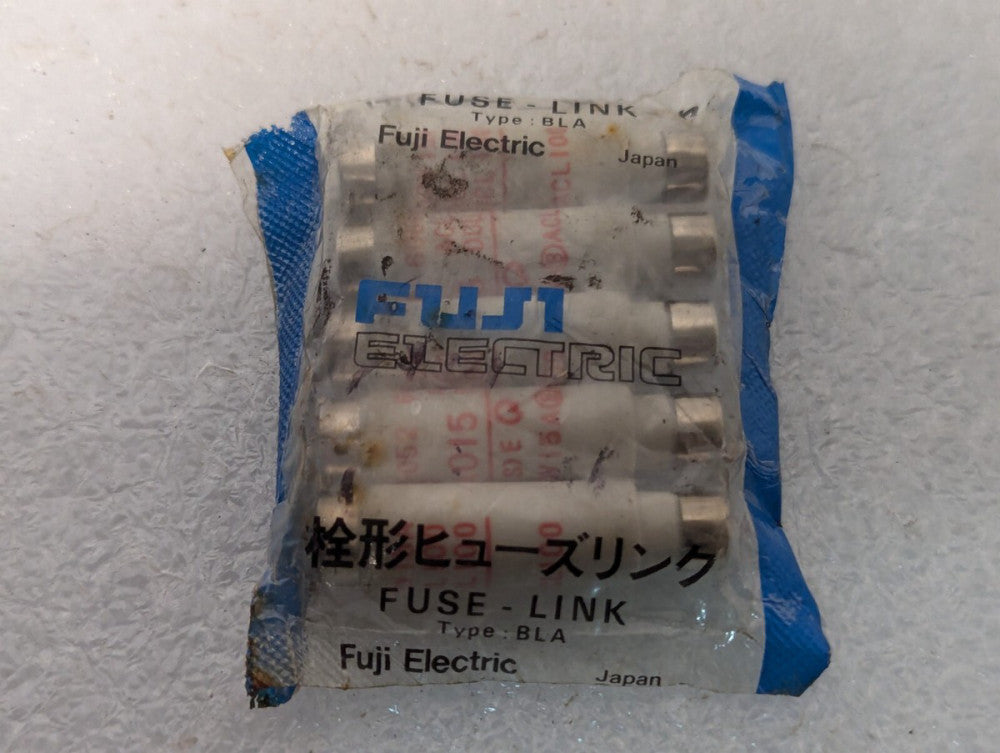 Lot of 5 Fuji BLA015 Ceramic Bottle Fuse, 15A, Current Limiting, 600vac/vdc,
