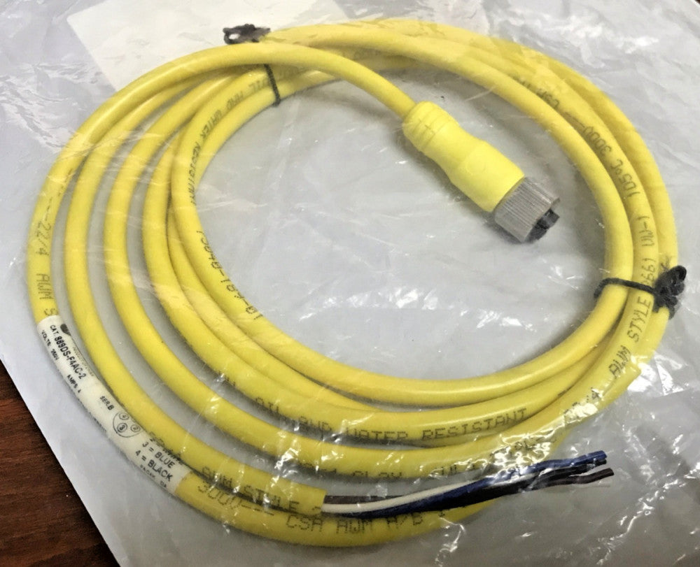 Allen Bradley 889DS-F4AC-2 QD Cordset, 4-Pin DC Micro Straight 2M