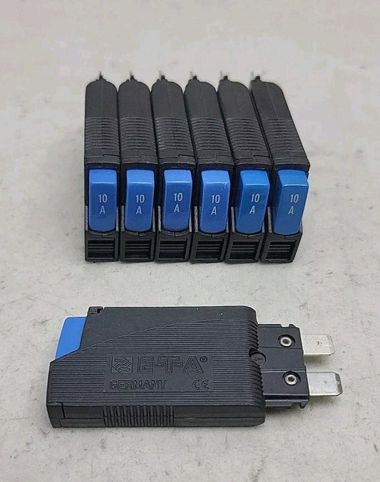 7 Pack ETA 1180-01-10.0A 10 Amp Miniature Circuit Breaker Thermal Used