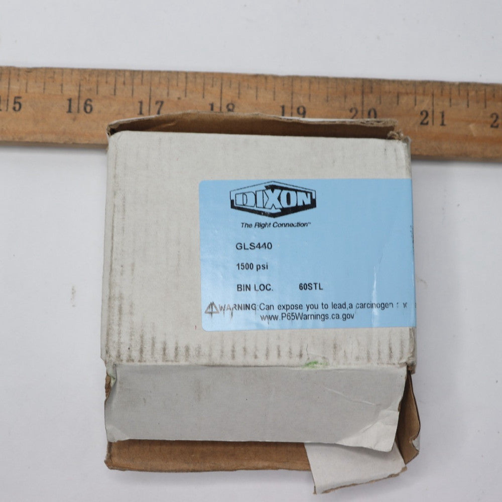 Dixon  Liquid Filled Lower Mount Gauge Stainless Steel 1500 PSI 2-1/2" Face 