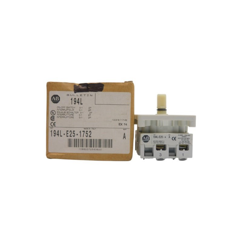 ALLEN BRADLEY 194L-E25-1752 SER. A 690V 25A (BR/WH) NSMP