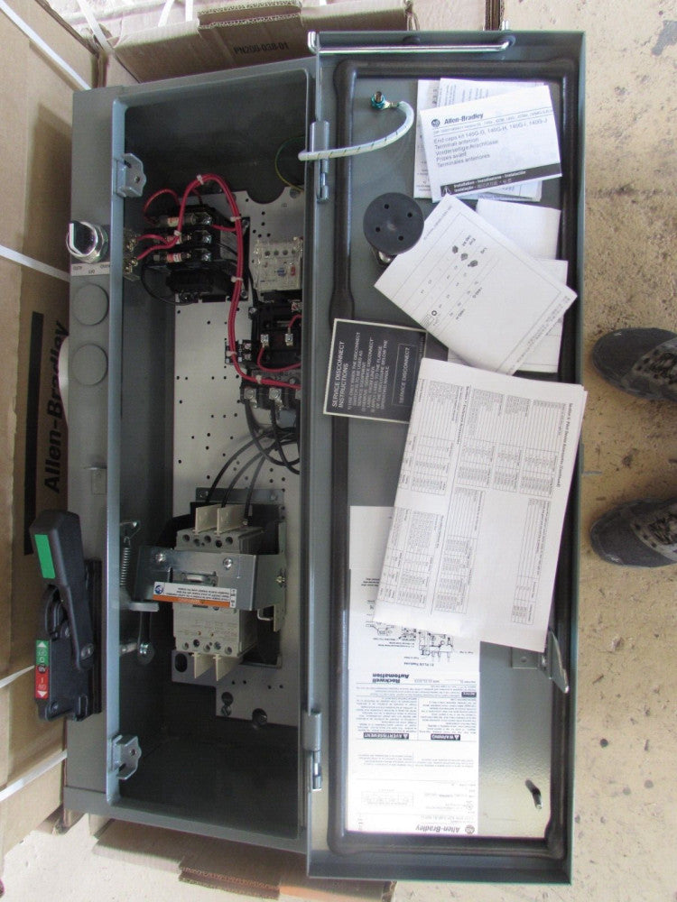 ALLEN BRADLEY 1233-BNB-A2F, SIZE-1 COMBINATION STARTER,480V/10hp ,w/BREAKER NIB!