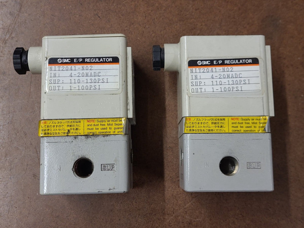 Lot Of 2 SMC Electro Pneumatic Air Pressure Regulators NIT2041-N02