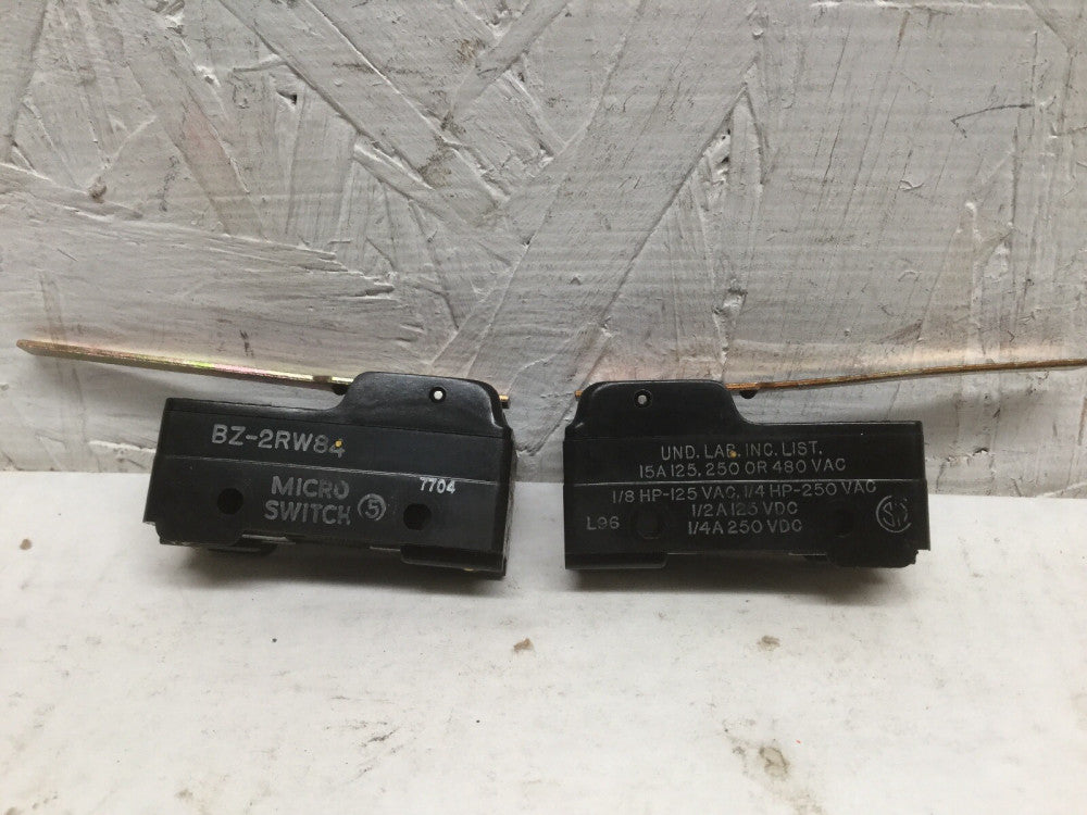 Micro Switch BZ-2RW84 Snap Action Limit Switch 15A 125, 250 or 480 VAC (2PK)