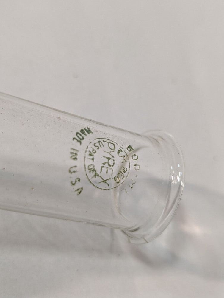 Pyrex 500ml Distilling Engler Flask with 4" Side Arm, Round Bottom