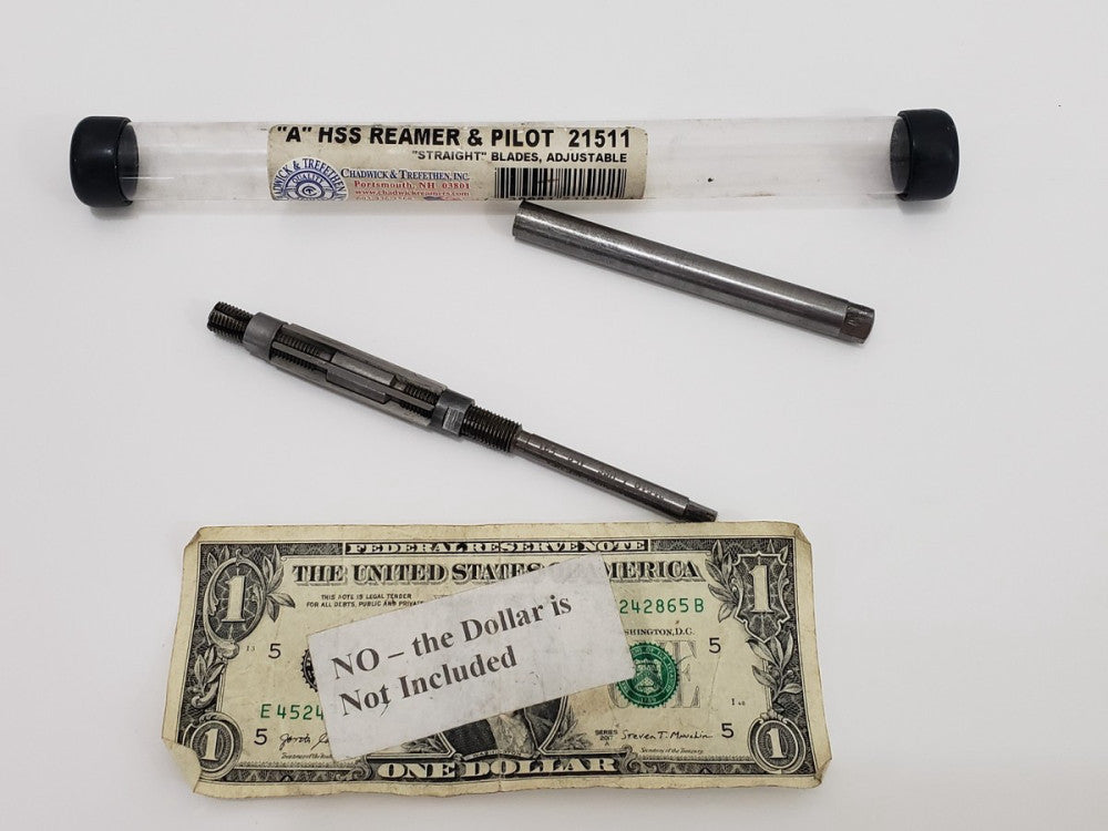 Chadwick & Trefethen - "A" HSS Reamer and Pilot # 21511  - 15/32" to 17/32"