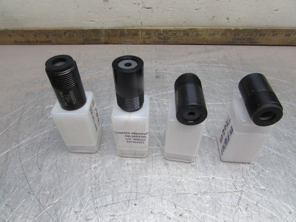 Lot of 4! Kennametal T106-4 ,TUNGSTEN CARBIDE BLASTING NOZZLES, 1/4" , NEW!