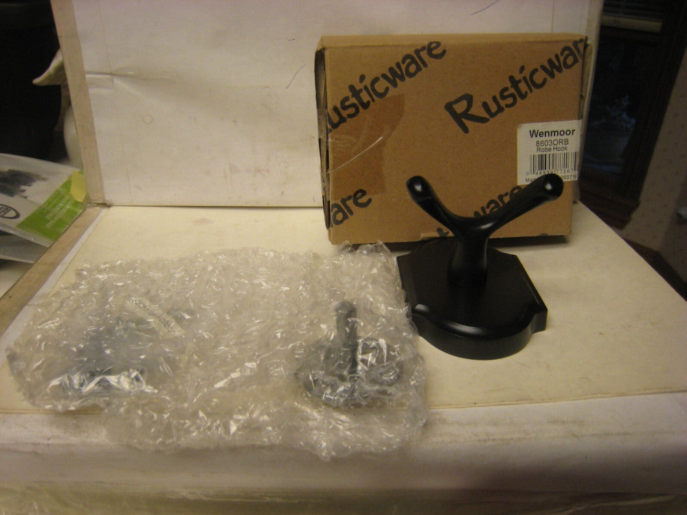 Rusticware (8603ORB)  WENMOOR  ROBE HOOK  Oil Rubbed Bronze - Brand New in Box