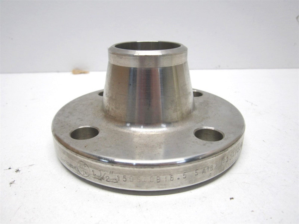 1-1/2" 150# A/SA182 304/304L Stainless Steel RF Welded Neck Flange - Made in USA