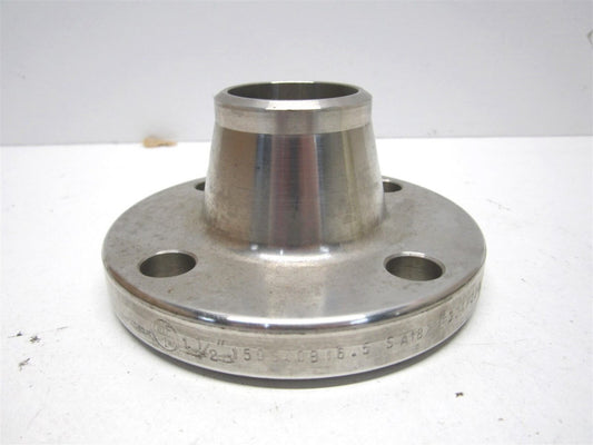 1-1/2" 150# A/SA182 304/304L Stainless Steel RF Welded Neck Flange - Made in USA