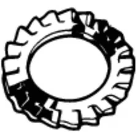 Zoro Select M37420.080.0002 External Tooth Lock Washer, For Screw Size M8