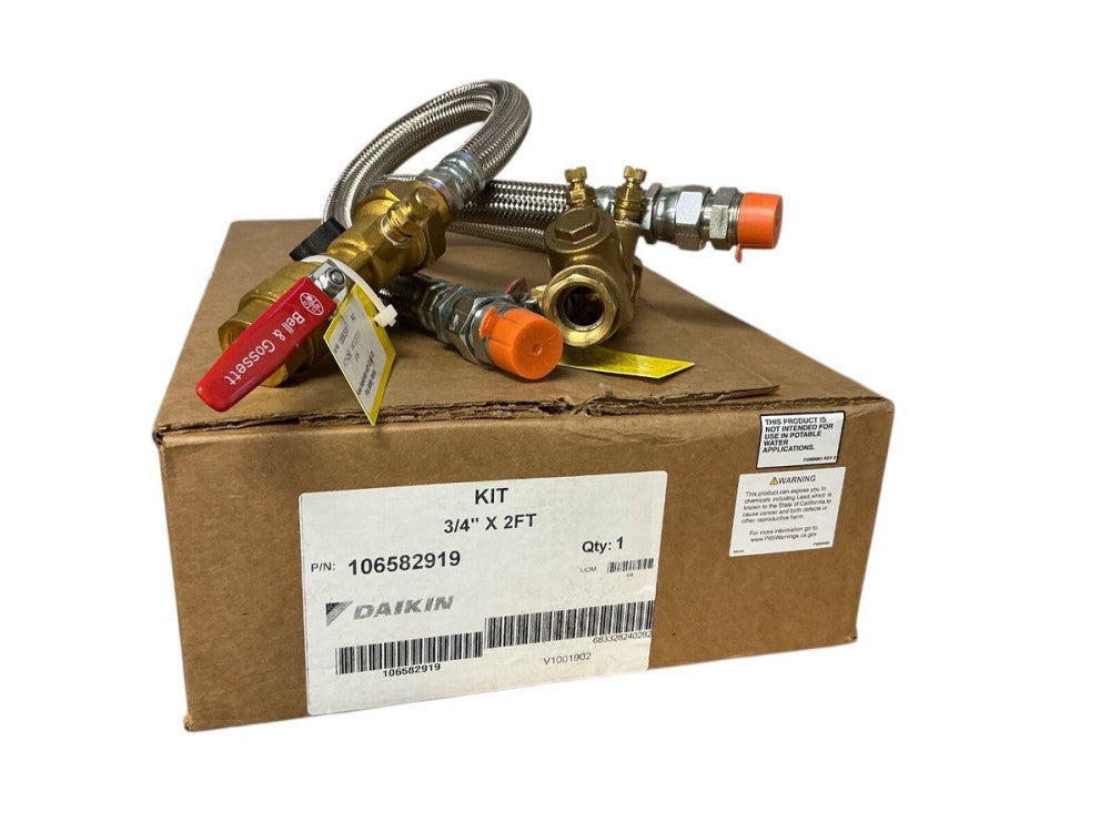 DAIKIN 106582919 TOOL FLOW CONTROL HOSE KIT 6.0 GPM 3/4" x 2FT