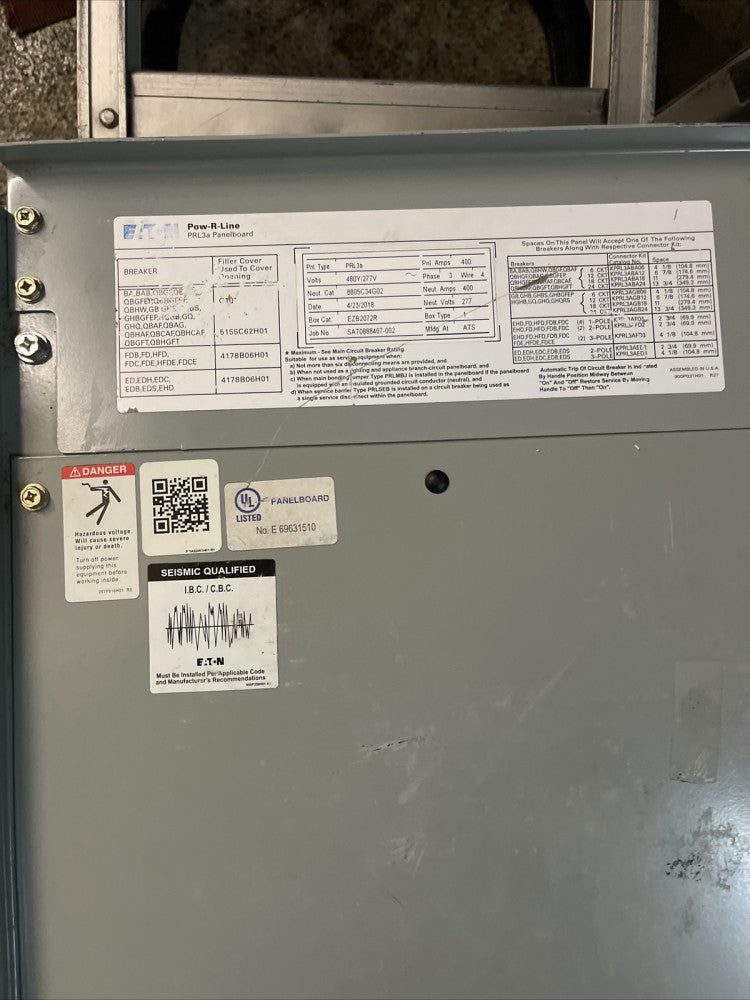 GENUINE EATON POW-R-LINE PRL3a PANELBOARD 400 AMPS, 480Y/277V, 3PH *SHIPS FREE*
