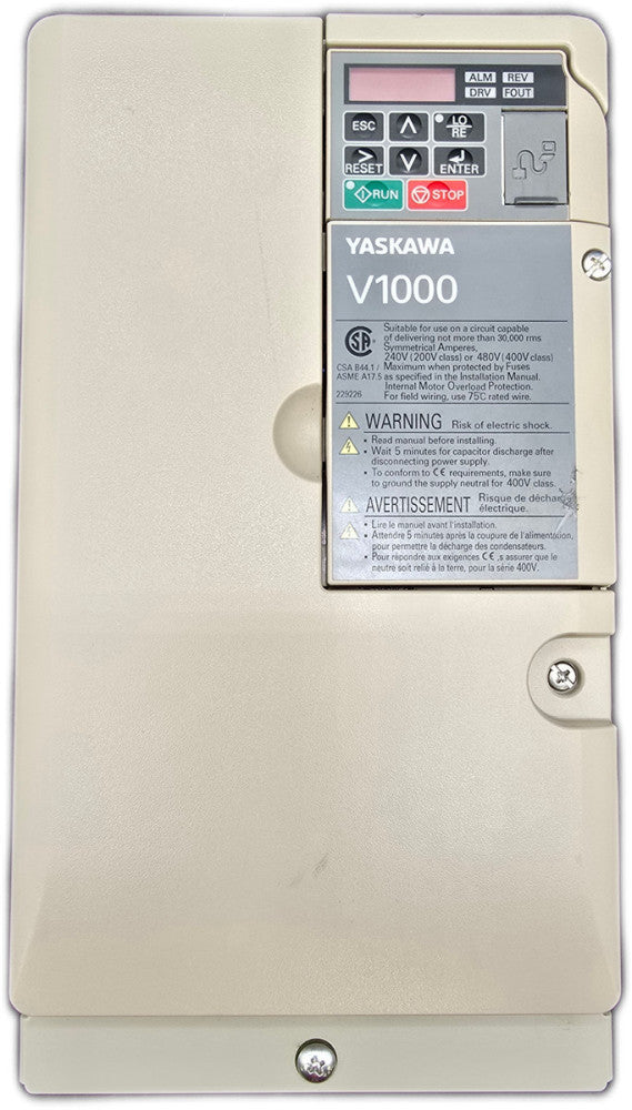 Yaskawa CIMR-VU4A0018FAA compact current vector drive